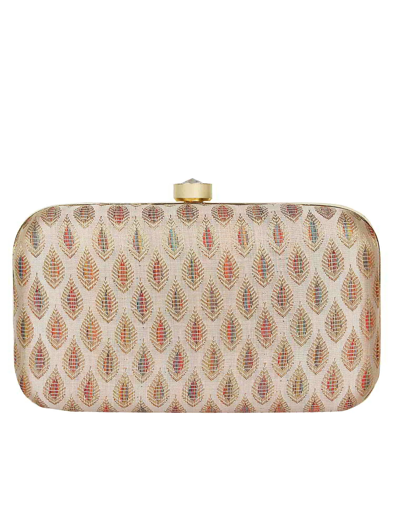 Tulle Printed Silk Clutch