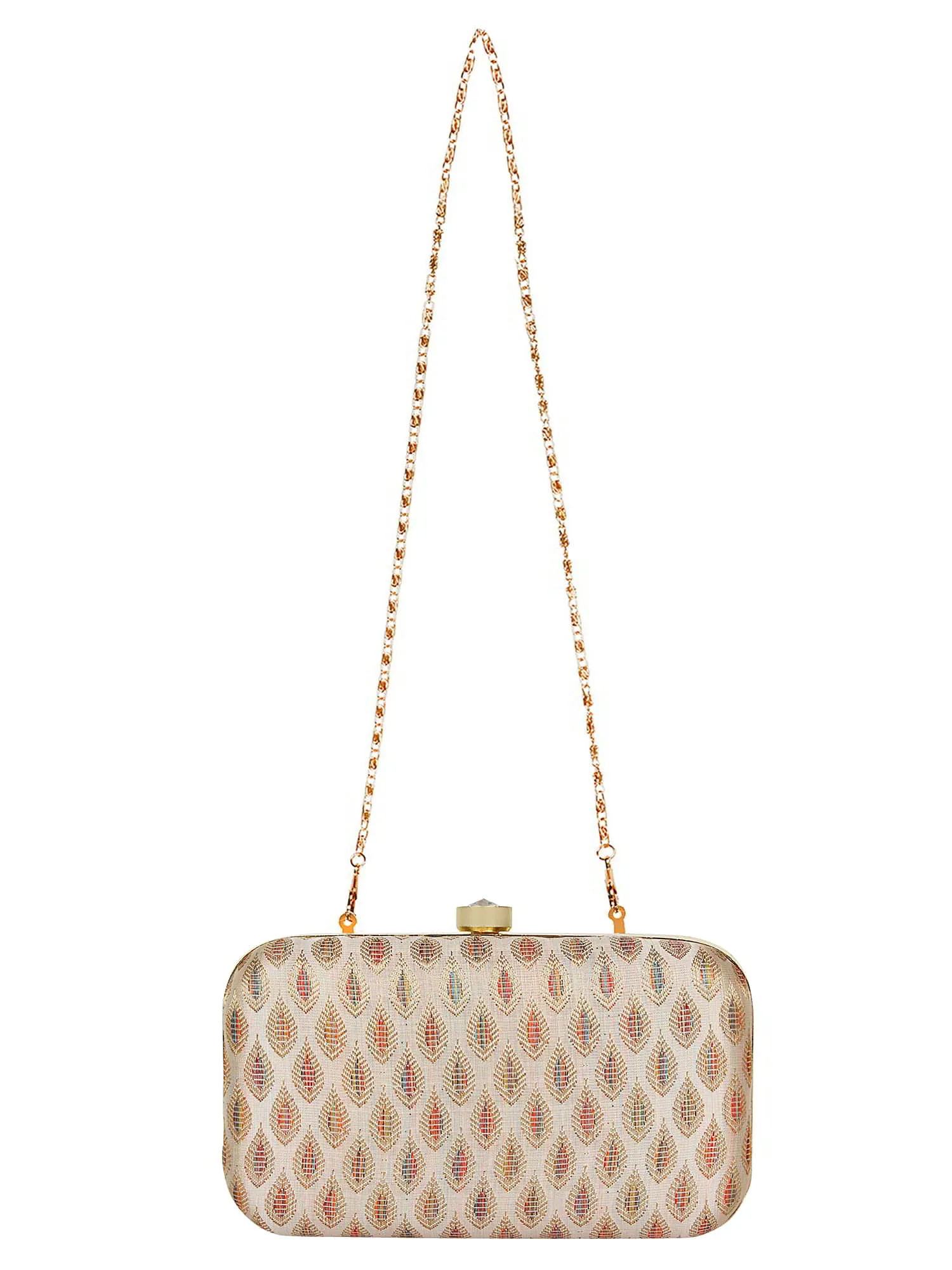 Tulle Printed Silk Clutch