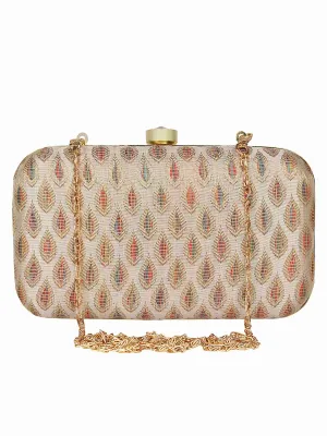Tulle Printed Silk Clutch