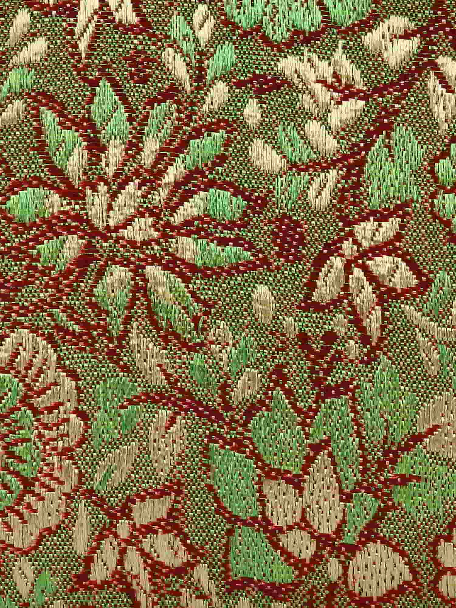 Tulle Raw Silk Fabric Printed Clutch