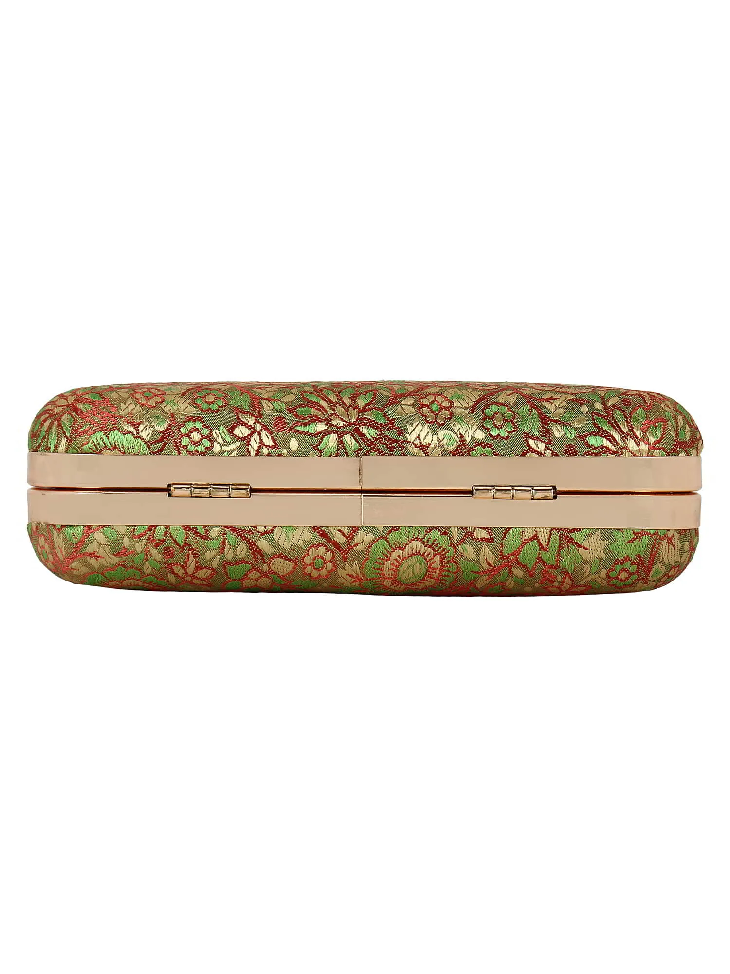Tulle Raw Silk Fabric Printed Clutch