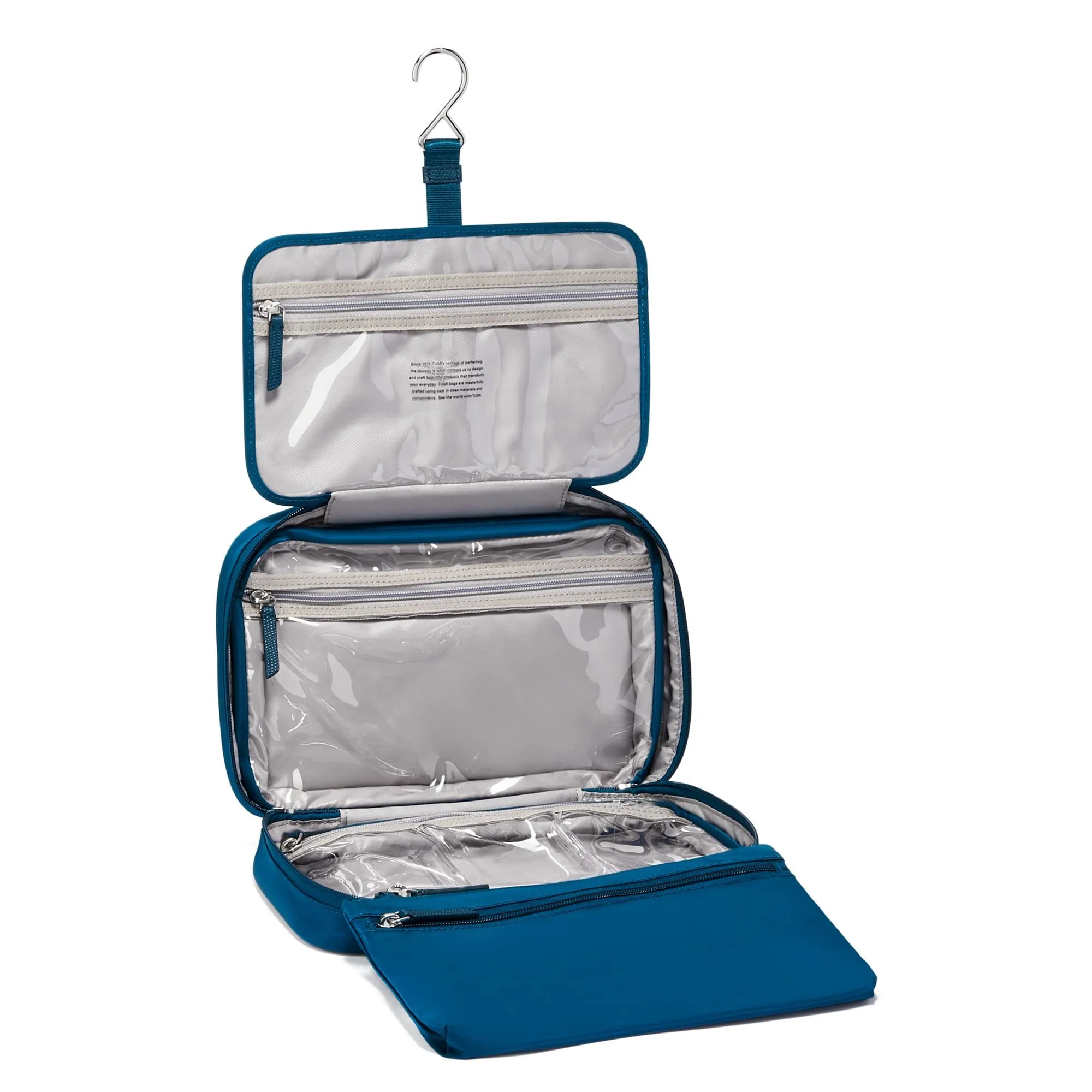 TUMI Women's Madina Cosmetic Bag, Dark Turquoise, Blue, One Size