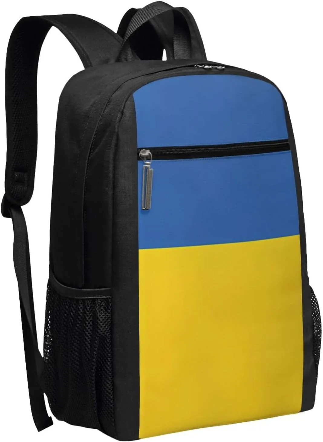 Ukraine Flag Casual Backpacks Sports Backpack Large Capacity Travel Rucksack Laptop Daypack with Multi-Pockets Adjustable Strap Work Bag for Hiking