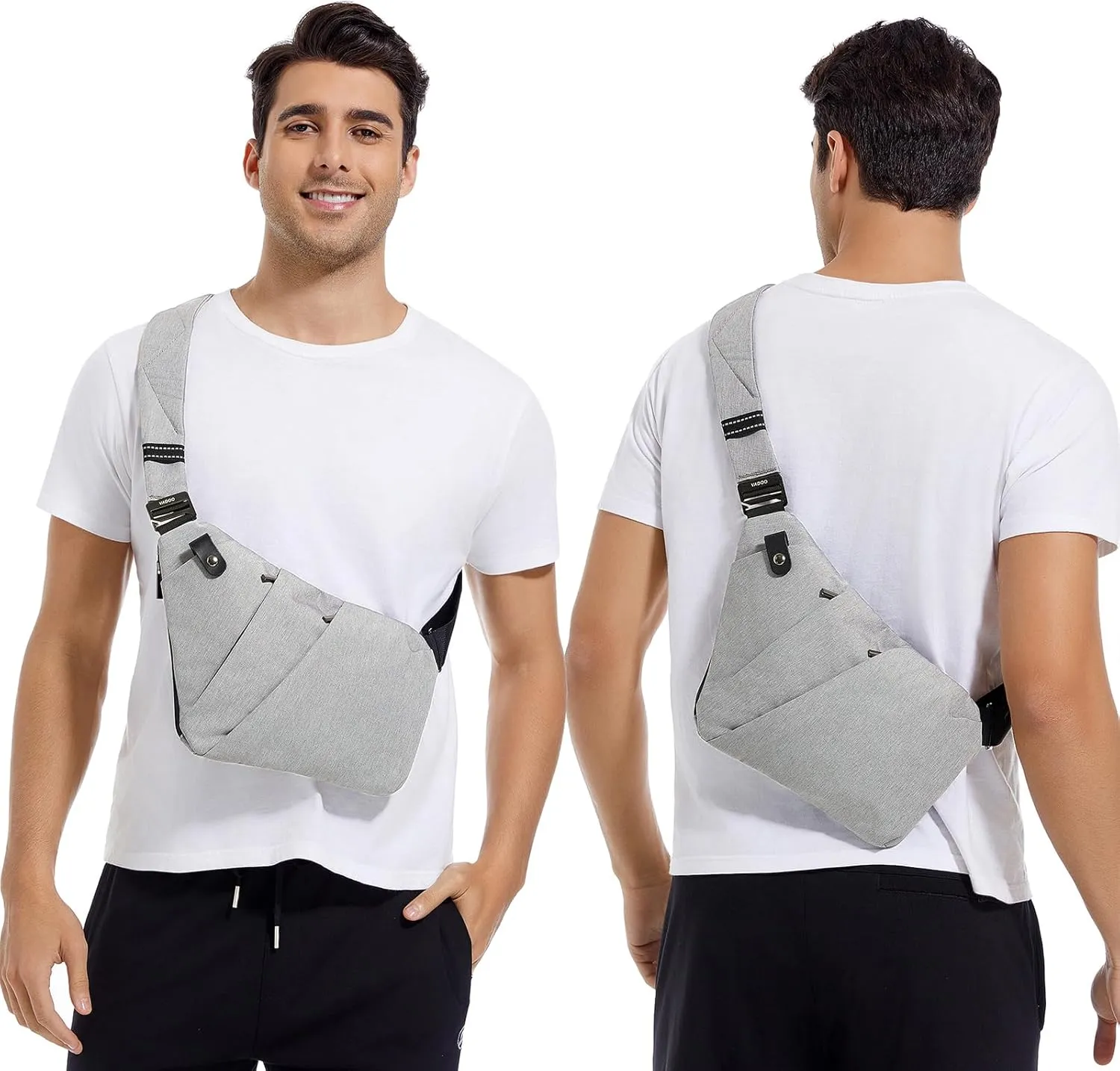 VADOO Sling Bag - Anti-theft Crossbody Shoulder Bag for Men and Women