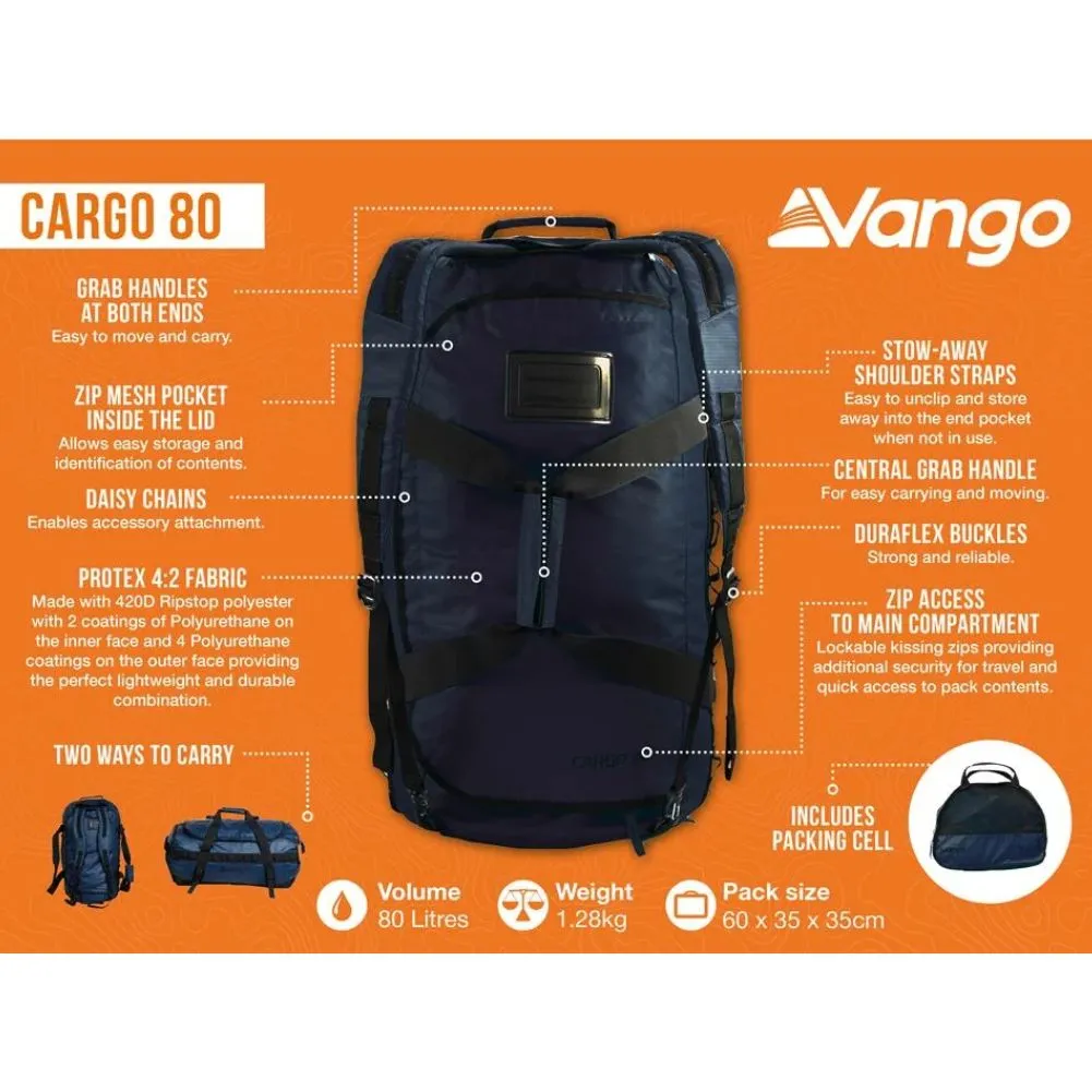 Vango Cargo 80L Travel Bag (Moonlight Ocean)