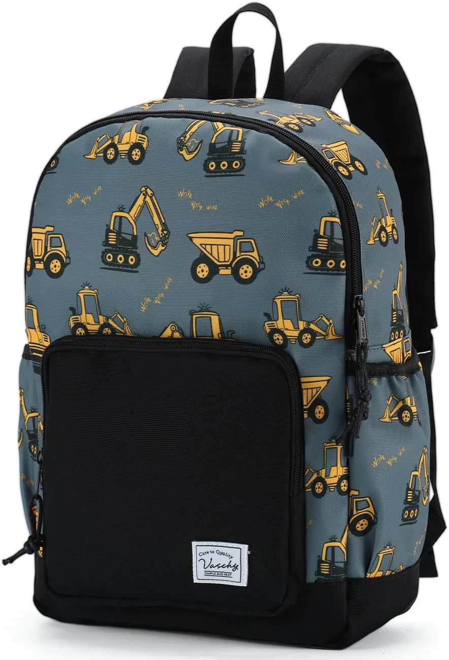 VASCHY Kids backpacks, Cute Lightweight Water Resistant Preschool Backpack for Boys and Girls Chest Strap