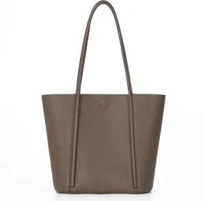 Vegan Leather Tote Bag for Women, Top Handle Shoulder Bag with Insert Organizer