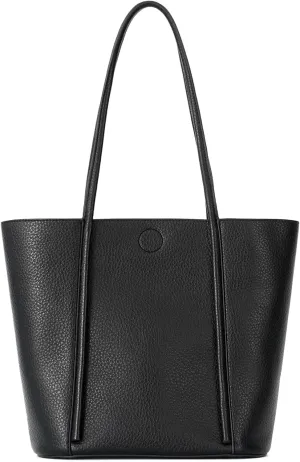Vegan Leather Tote Bag for Women, Top Handle Shoulder Bag with Insert Organizer