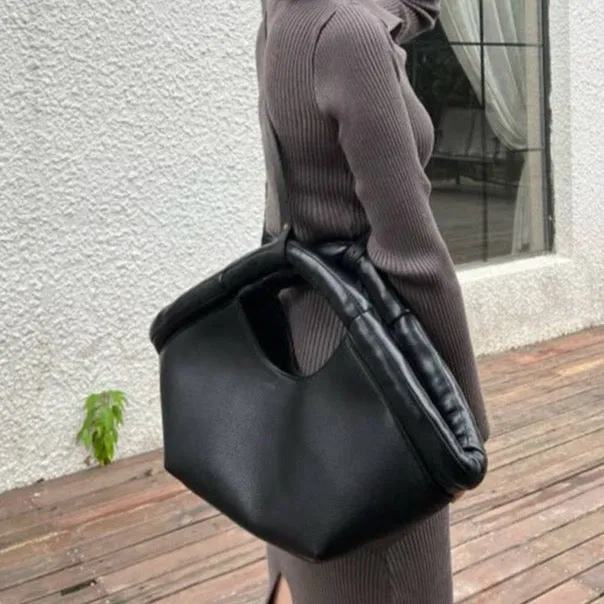 Vicenta Puff Handle Tote Bag - 2 Colors