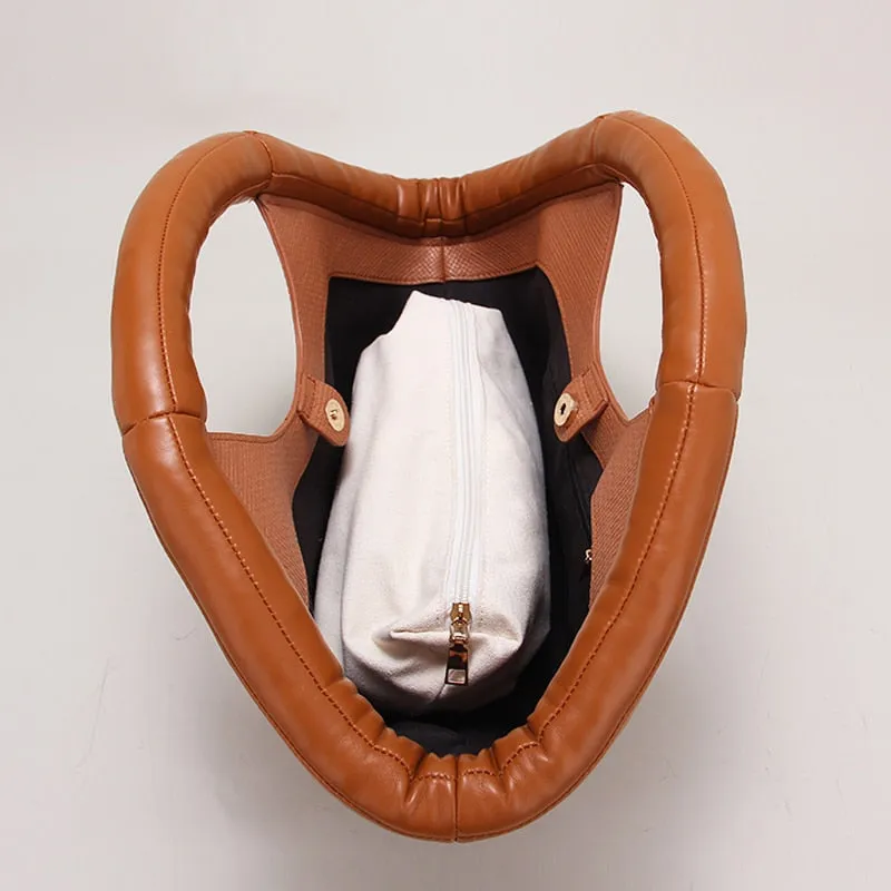 Vicenta Puff Handle Tote Bag - 2 Colors