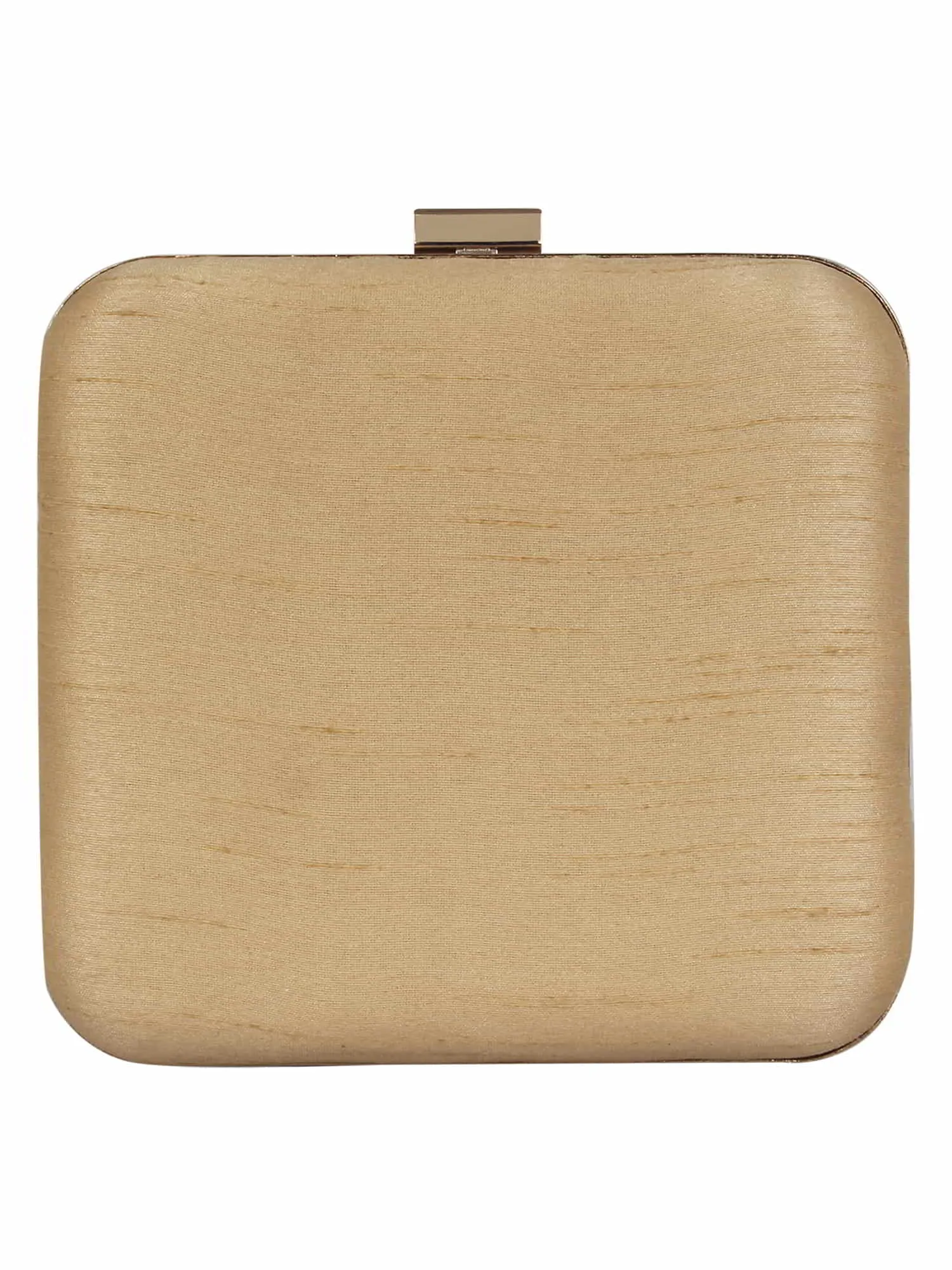Vista Embellished Faux Silk Box Clutch