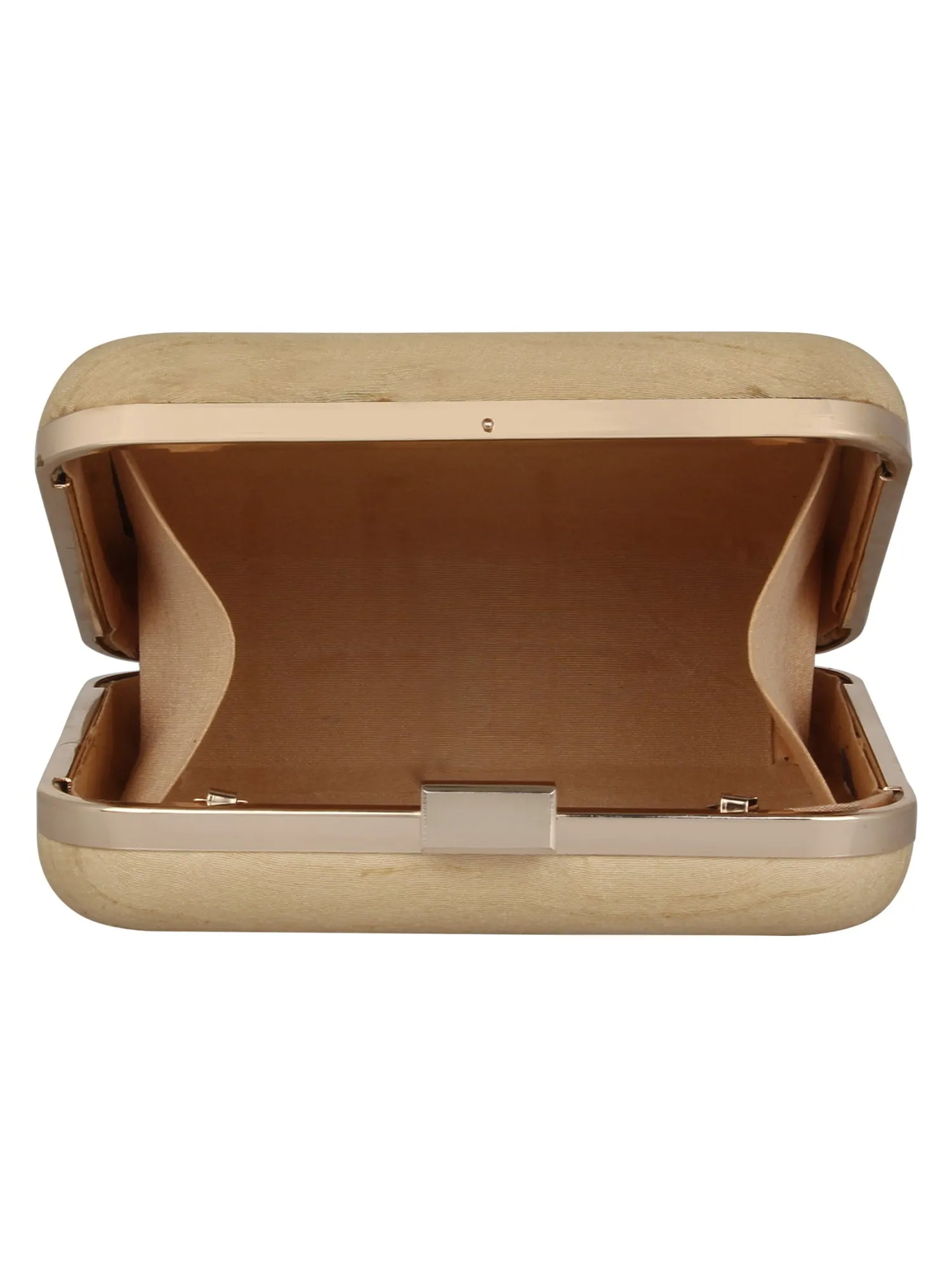 Vista Embellished Faux Silk Box Clutch