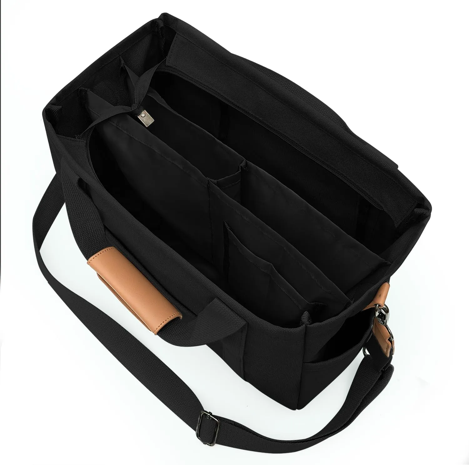 VIWIME Canvas Tote Bag for Women With Pockets, Cute Crossbody Shoulder Purses Mommy Handbag for Work Travel