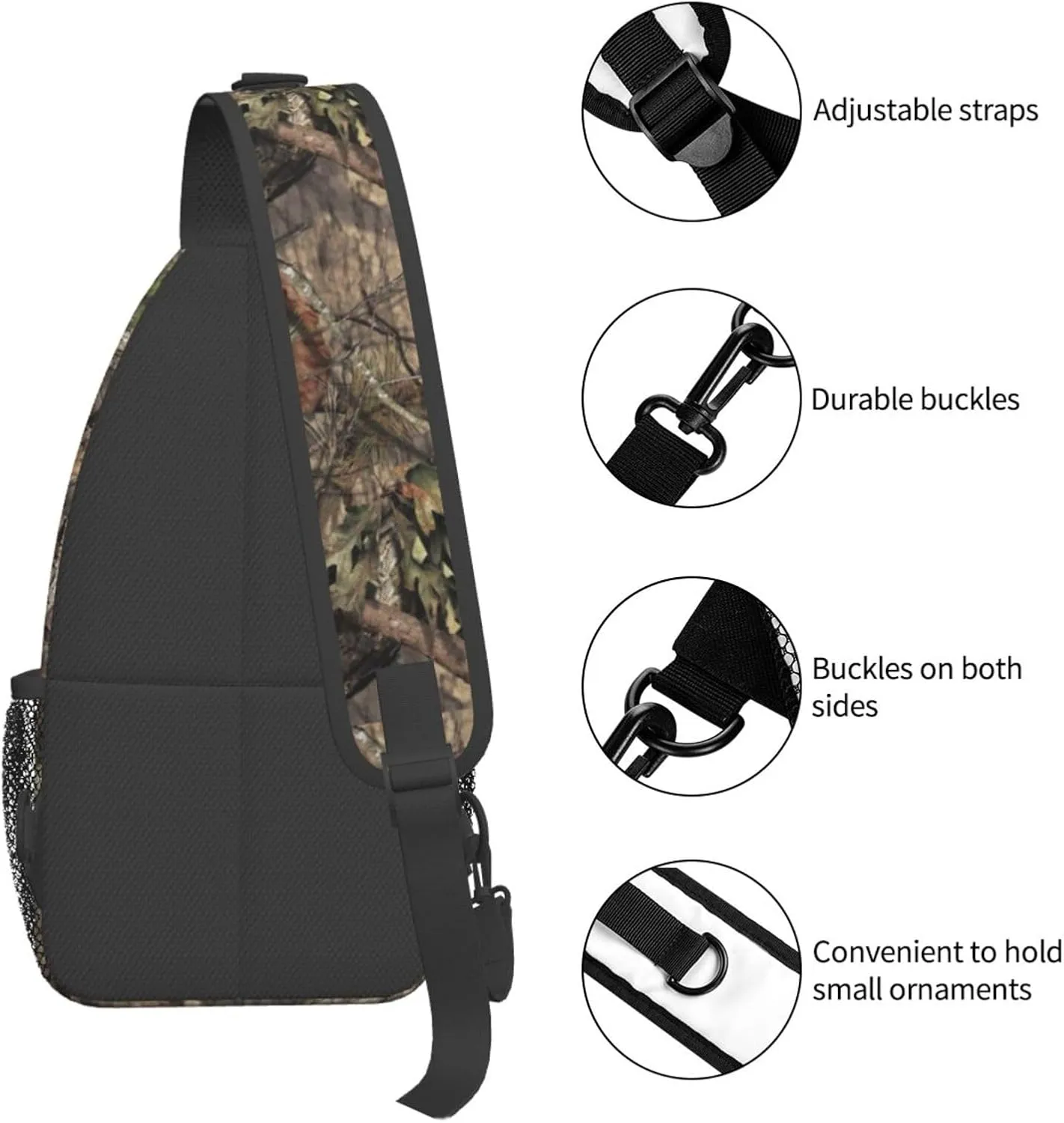 VOOHDDY Camo Hunting Camouflage Forest Sling Bag For Women Men Travel Hiking Backpack Crossbody Shoulder Chest Bags Casual Daypack Sport