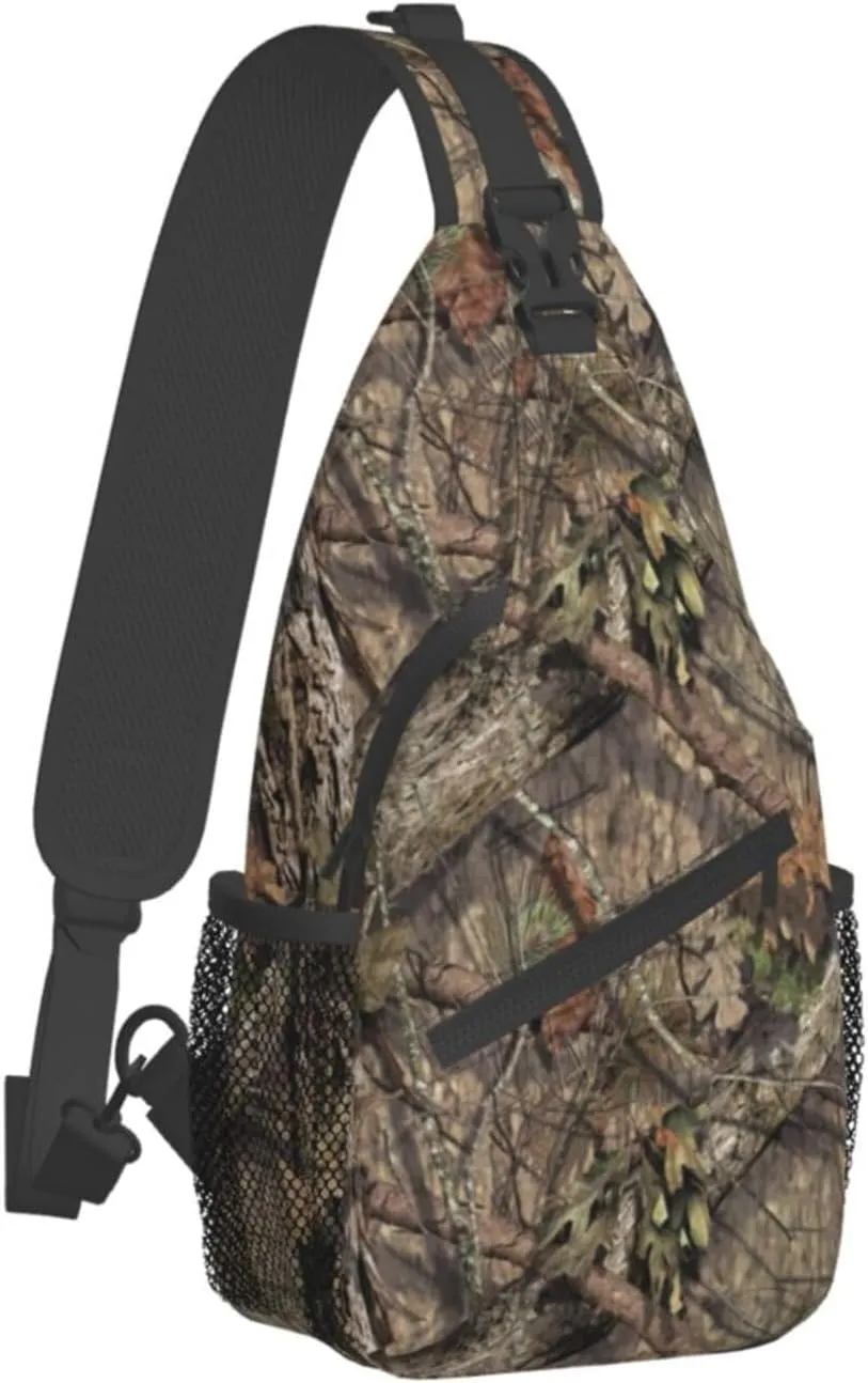 VOOHDDY Camo Hunting Camouflage Forest Sling Bag For Women Men Travel Hiking Backpack Crossbody Shoulder Chest Bags Casual Daypack Sport