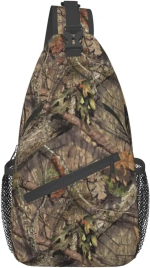 VOOHDDY Camo Hunting Camouflage Forest Sling Bag For Women Men Travel Hiking Backpack Crossbody Shoulder Chest Bags Casual Daypack Sport