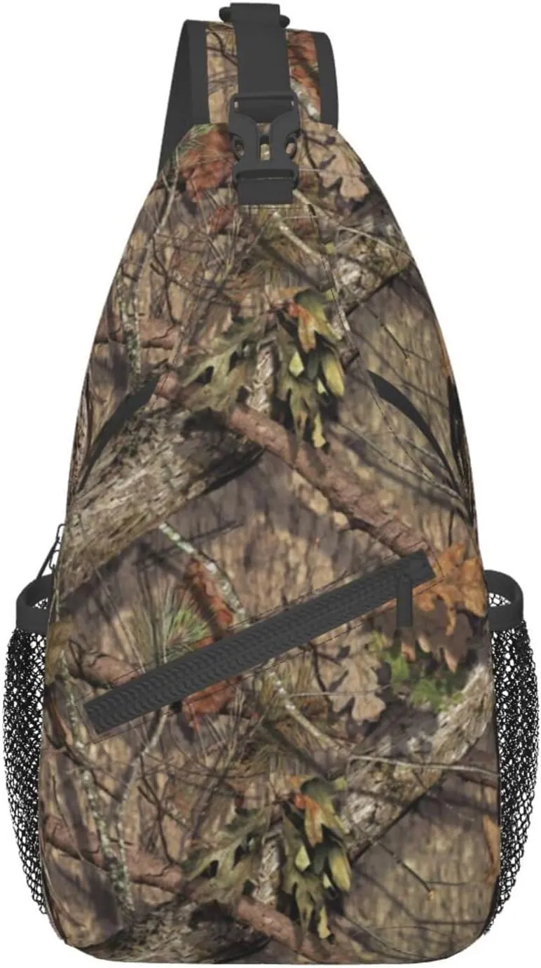 VOOHDDY Camo Hunting Camouflage Forest Sling Bag For Women Men Travel Hiking Backpack Crossbody Shoulder Chest Bags Casual Daypack Sport