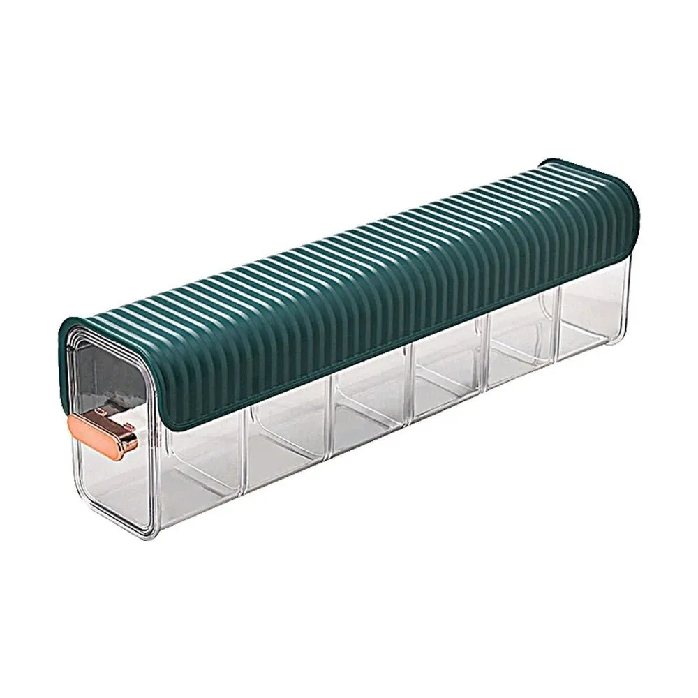 Wall Mounted Storage Box -  6 Cell Drawer Acrylic Organizers Self-Adhesive Anti Dust Storage Boxes for Clothes, Socks, Lingerie and Underwear