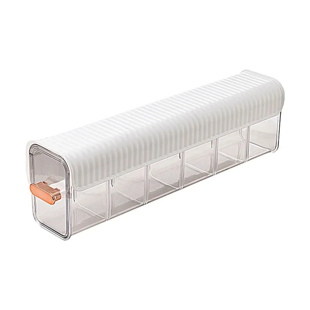 Wall Mounted Storage Box -  6 Cell Drawer Acrylic Organizers Self-Adhesive Anti Dust Storage Boxes for Clothes, Socks, Lingerie and Underwear