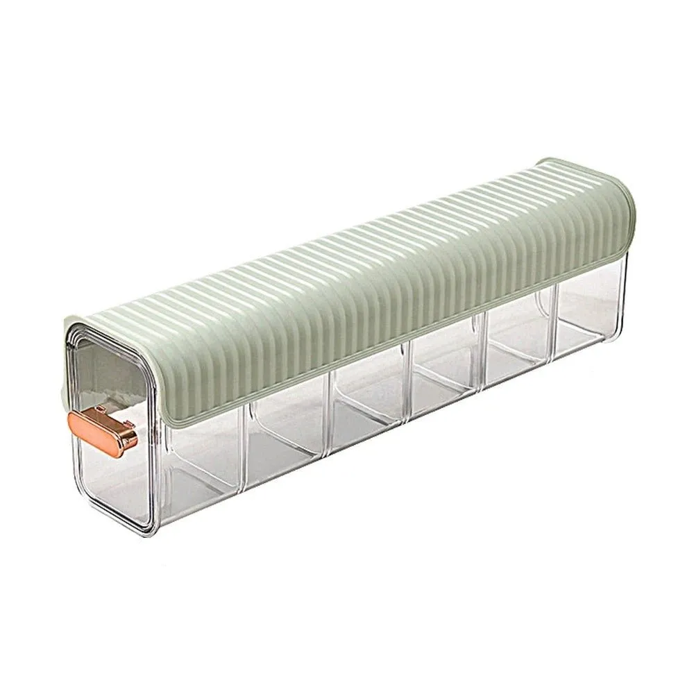 Wall Mounted Storage Box -  6 Cell Drawer Acrylic Organizers Self-Adhesive Anti Dust Storage Boxes for Clothes, Socks, Lingerie and Underwear