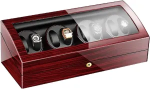 Watch Winders - 8 9 Automatic Mechanical Watch Winder Transparent Cover Motor Shaker Watch Holder Display Jewelry Luxury Large Capacity Organizers Watch Box，C