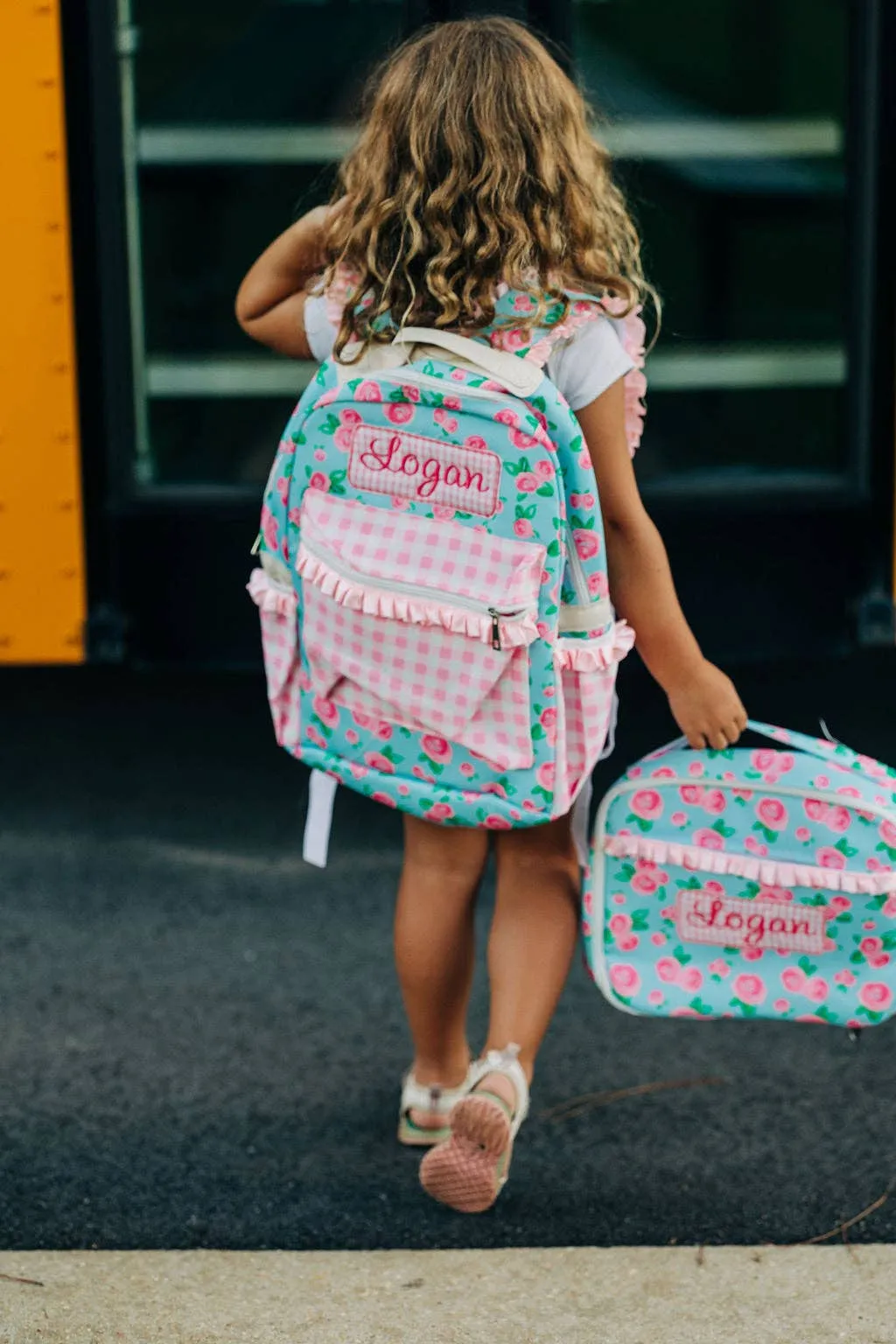 Watercolor Roses Ruffle Backpack