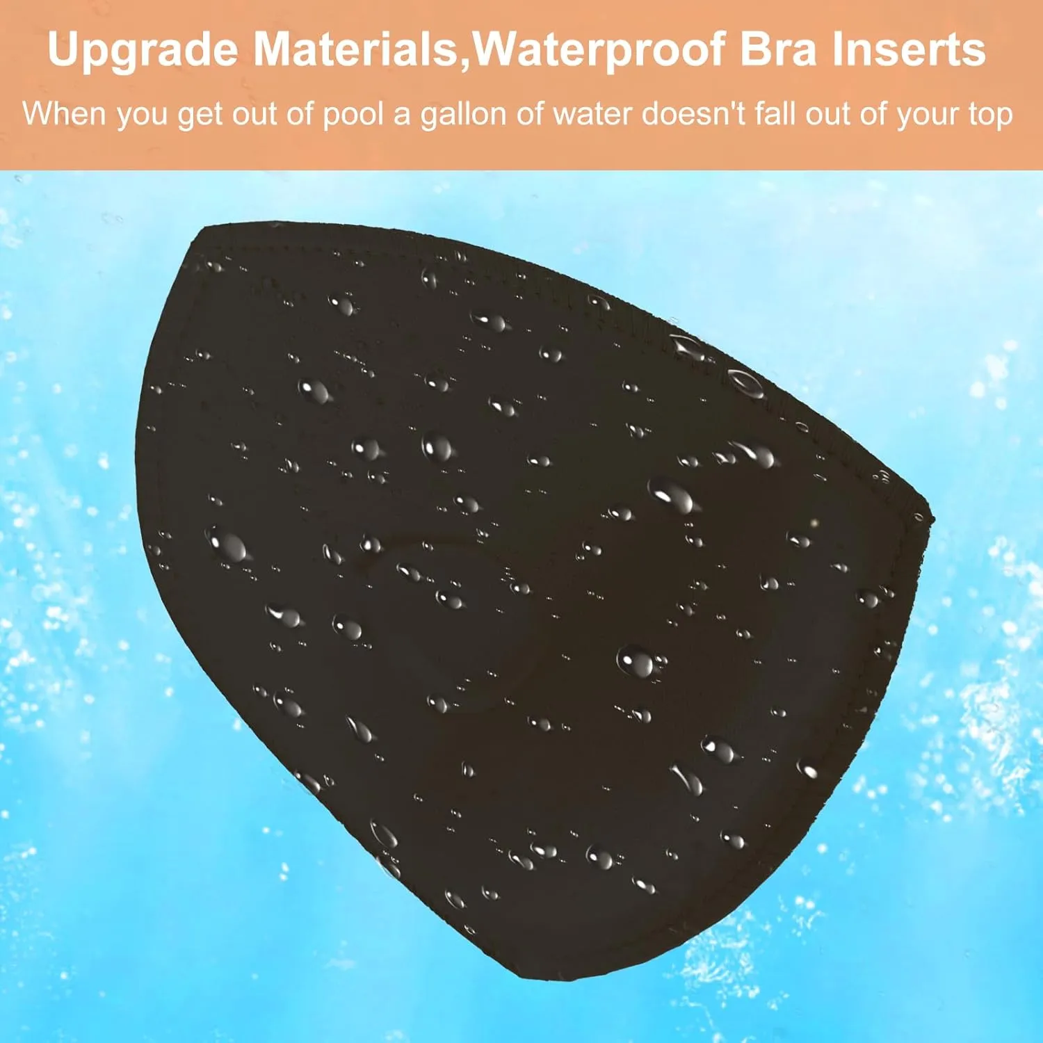 Waterproof Swimsuit Bra Inserts Pads 3 Pairs Removable Bathing Suit Insert Bikini Push up Inserts A/B or C/D,D/E Cup