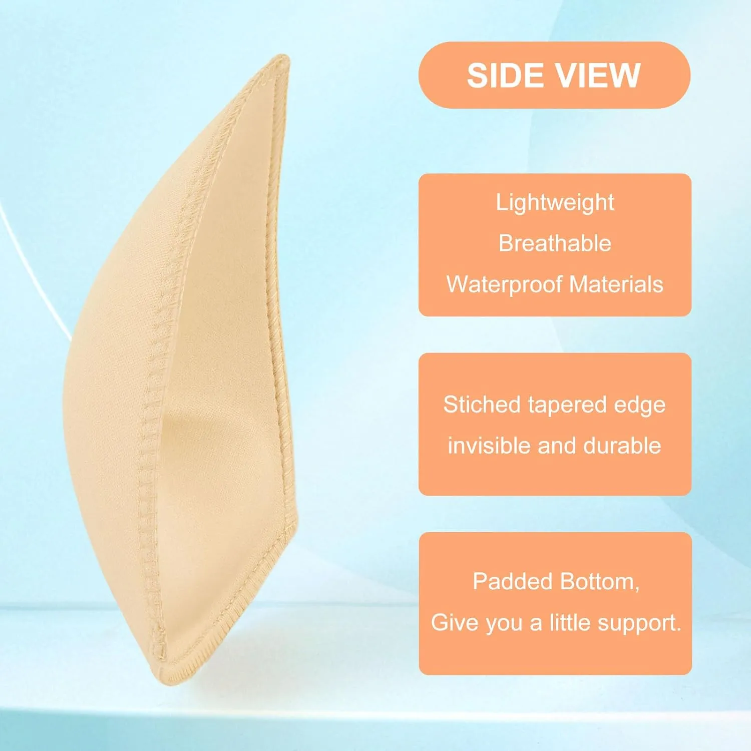 Waterproof Swimsuit Bra Inserts Pads 3 Pairs Removable Bathing Suit Insert Bikini Push up Inserts A/B or C/D,D/E Cup