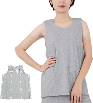 WEEOATAR Unisex Post Shoulder Surgery Shirts Rehab Shirt,Recovery Tear Away T-shirt,Full Open Shirt Dialysis Chemo Clothing