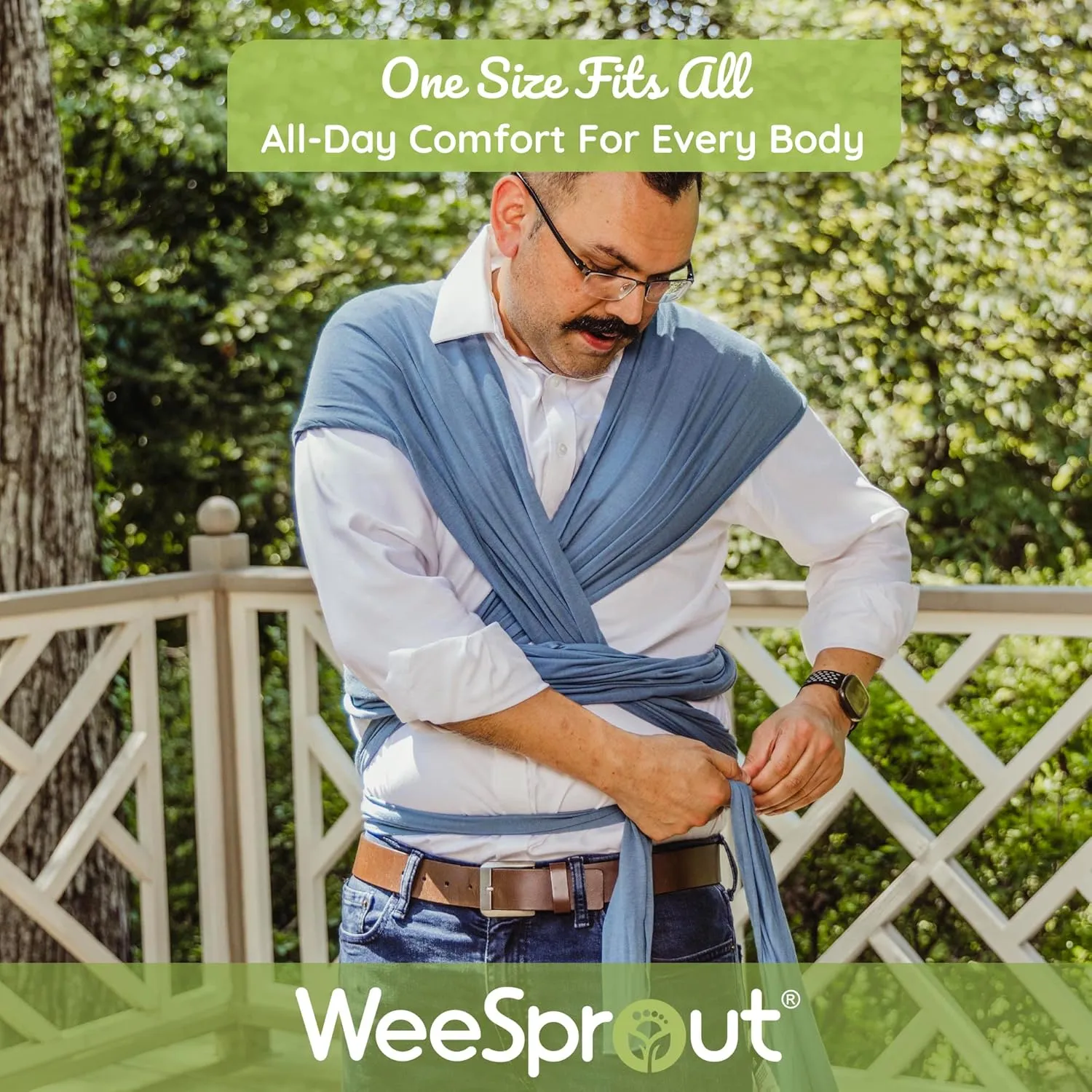 WeeSprout Baby Wrap Carrier - Perfect Baby Carrier Wrap Sling for Newborn and Infant, Enhances Baby Bonding, Soft and Breathable, Ideal for Babywearing