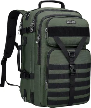 WITZMAN Carry On Travel Backpack for Men Large Convertible 45L Duffle Bag fit 17 Inch Laptop Airline Approved（B688 Light Green）