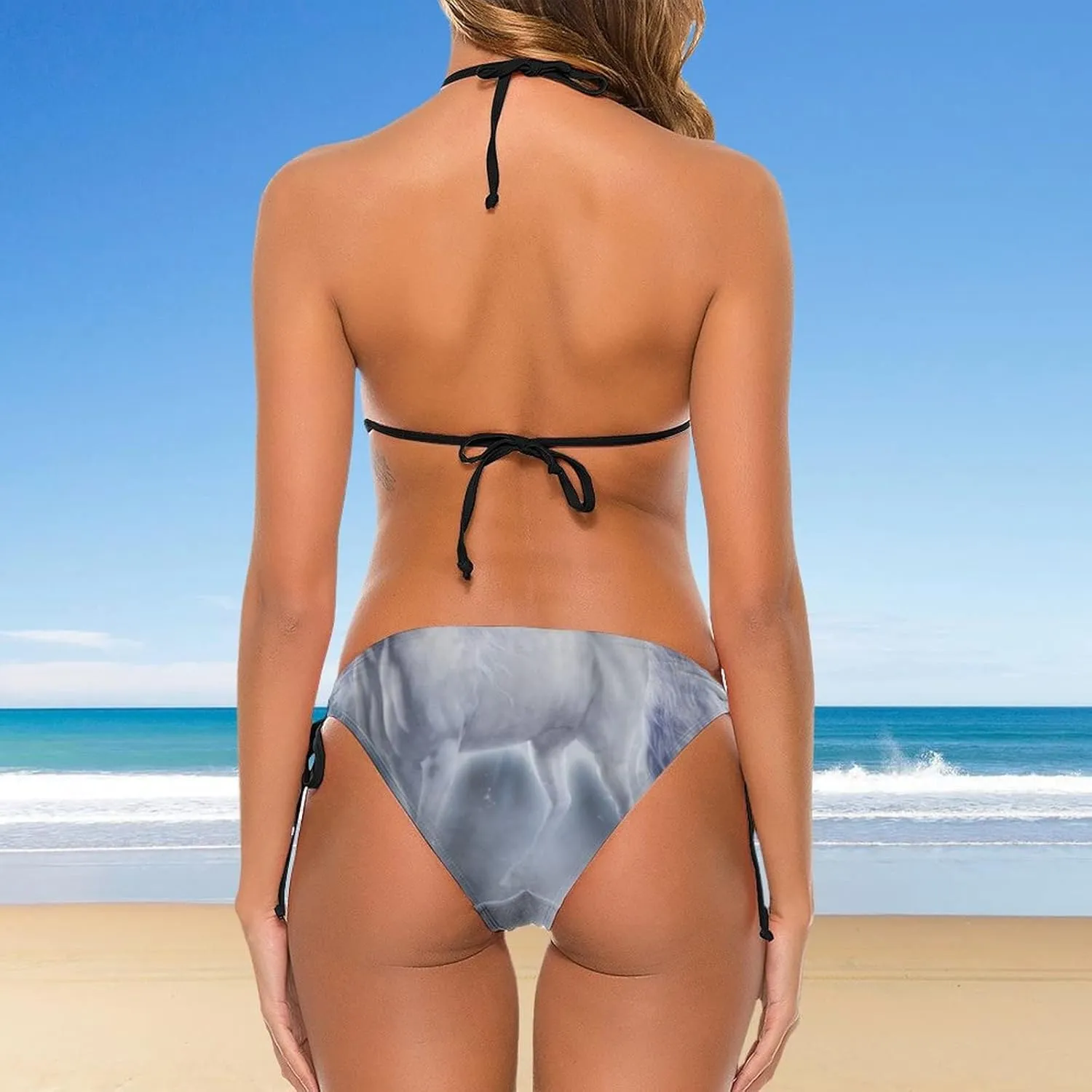 Women 2 PC Bikini Set Sexy Sling Halter String Swimsuit Beach Vacation S - XXL