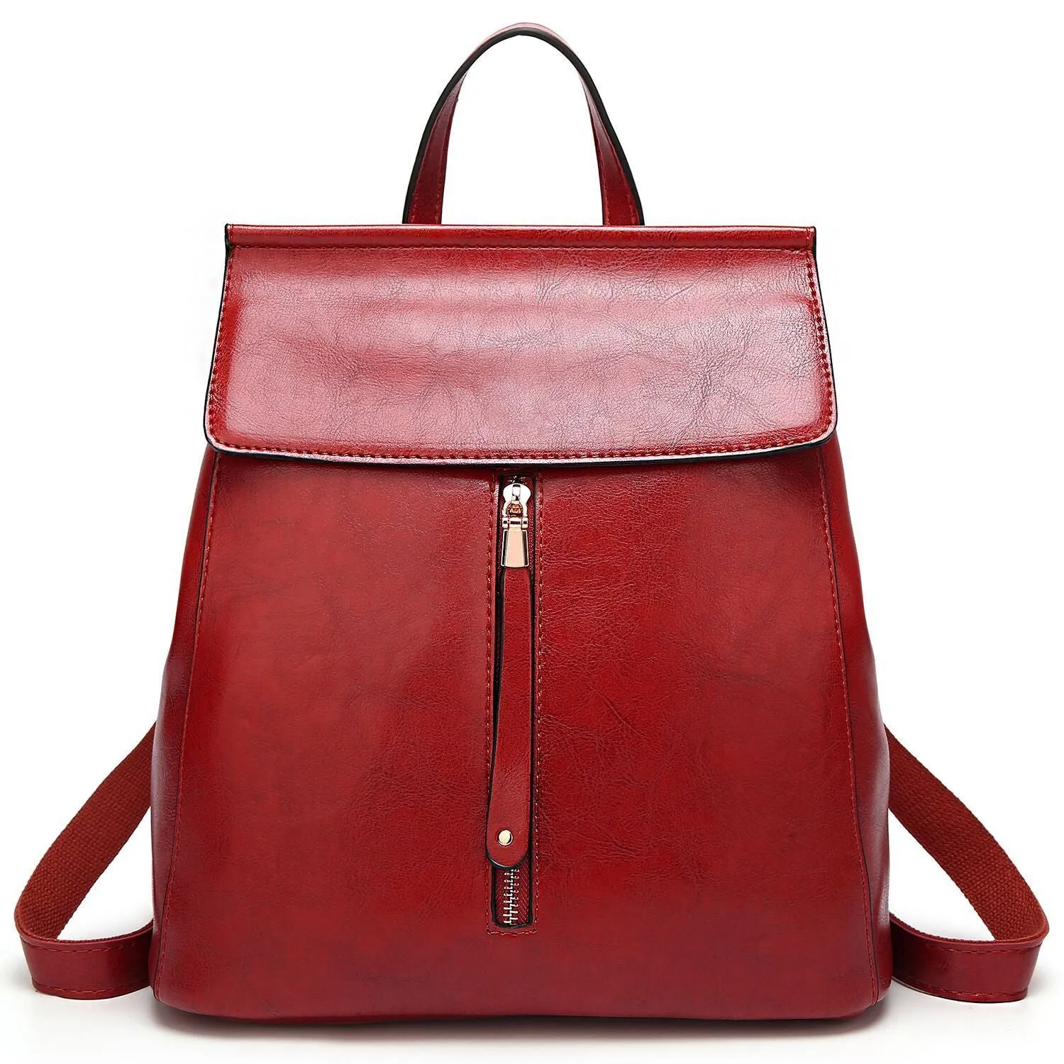 Women Backpack Purse Casual Shoulder Bag Ladies Rucksack School Bag For Girls(Red)