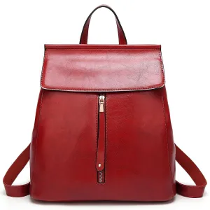Women Backpack Purse Casual Shoulder Bag Ladies Rucksack School Bag For Girls(Red)