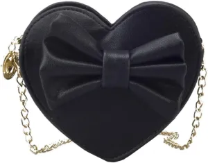 Women Mini Bow Heart Shape Purse Evening Clutch Handbag Chain Crossbody Shoulder Bag