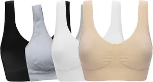 Women's Comfort Workout Sports Bra Low-Impact Activity Sleep Bras