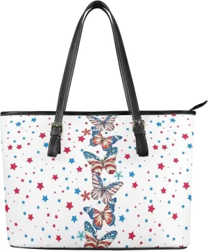 Womens Large Zipper Tote Bag with Pockets Personalized Tote Bags Leather