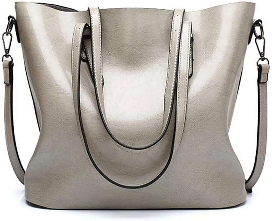 Women's PU Lychee One-shoulder Diagonal Bag Middle-aged and Elderly Mothers Tote