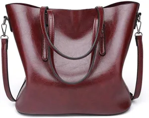 Women's PU Lychee One-shoulder Diagonal Bag Middle-aged and Elderly Mothers Tote