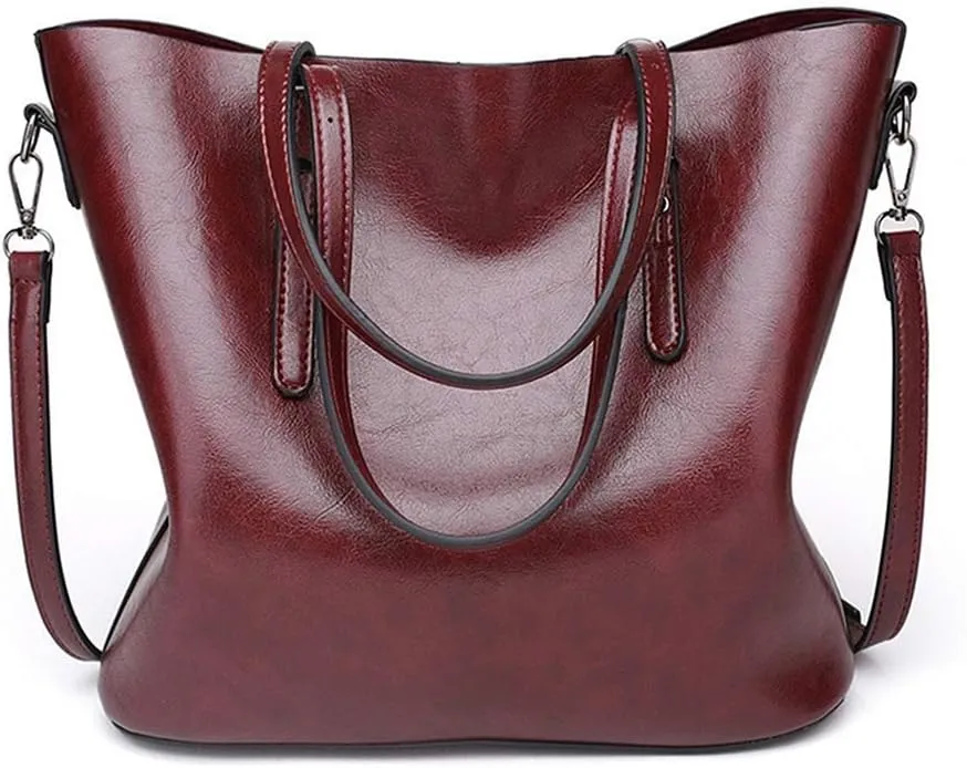 Women's PU Lychee One-shoulder Diagonal Bag Middle-aged and Elderly Mothers Tote