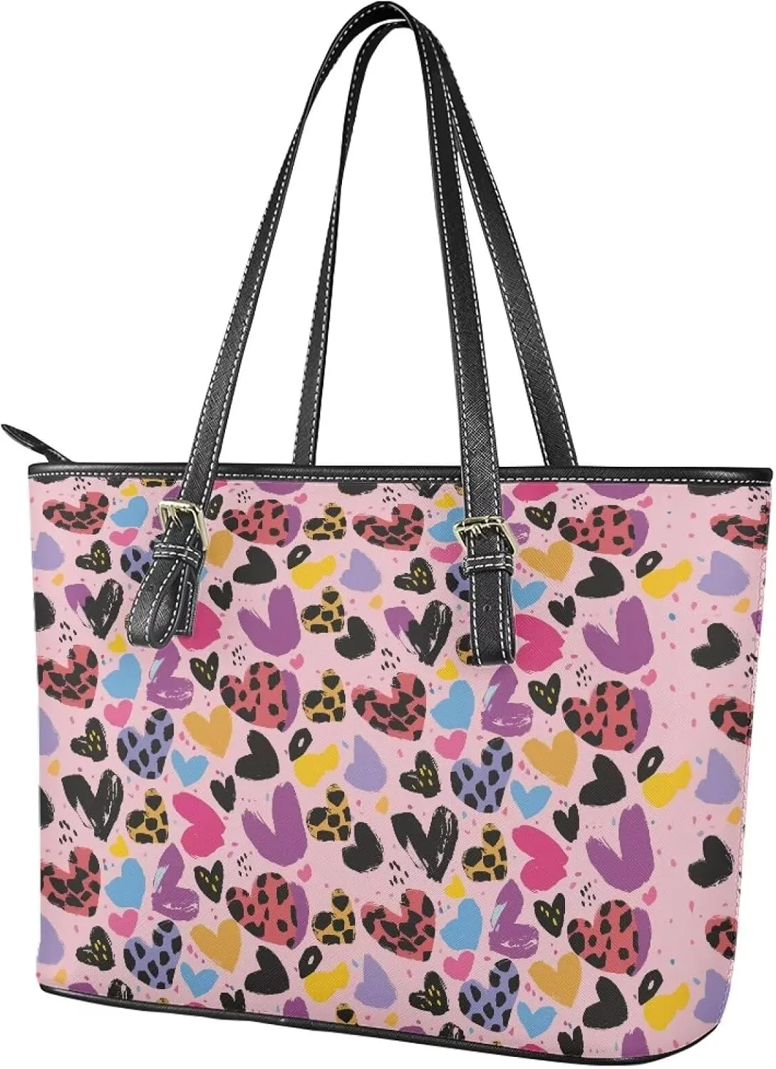 Women's Soft Faux Leather Tote Bag Casual Handbags and Purses for Travel