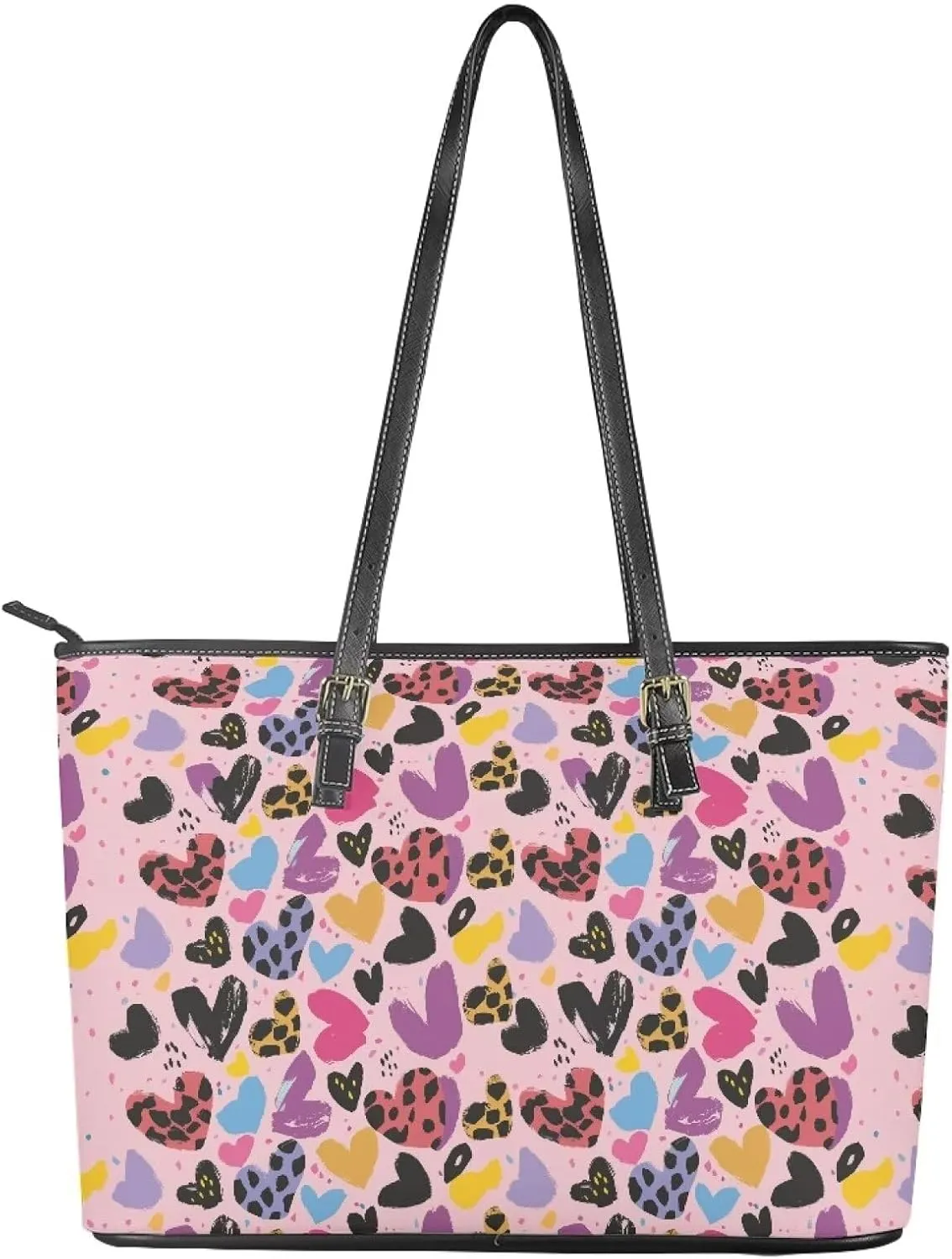 Women's Soft Faux Leather Tote Bag Casual Handbags and Purses for Travel