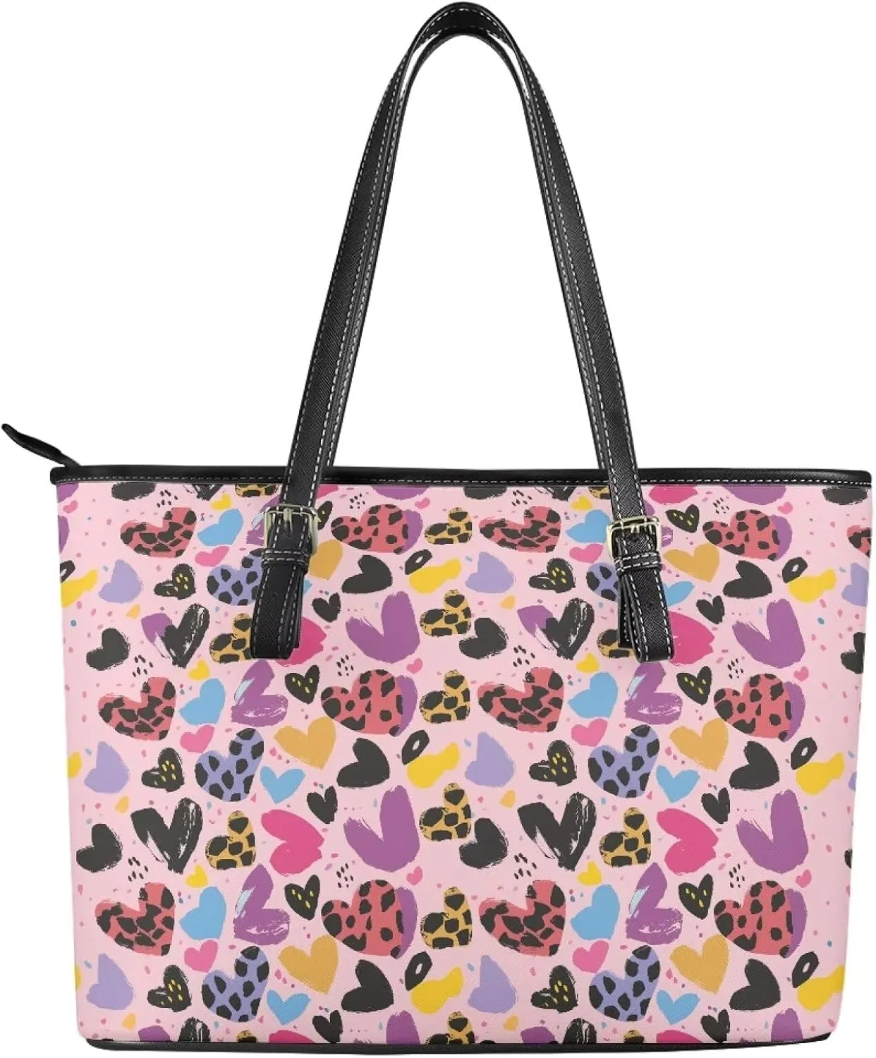 Women's Soft Faux Leather Tote Bag Casual Handbags and Purses for Travel