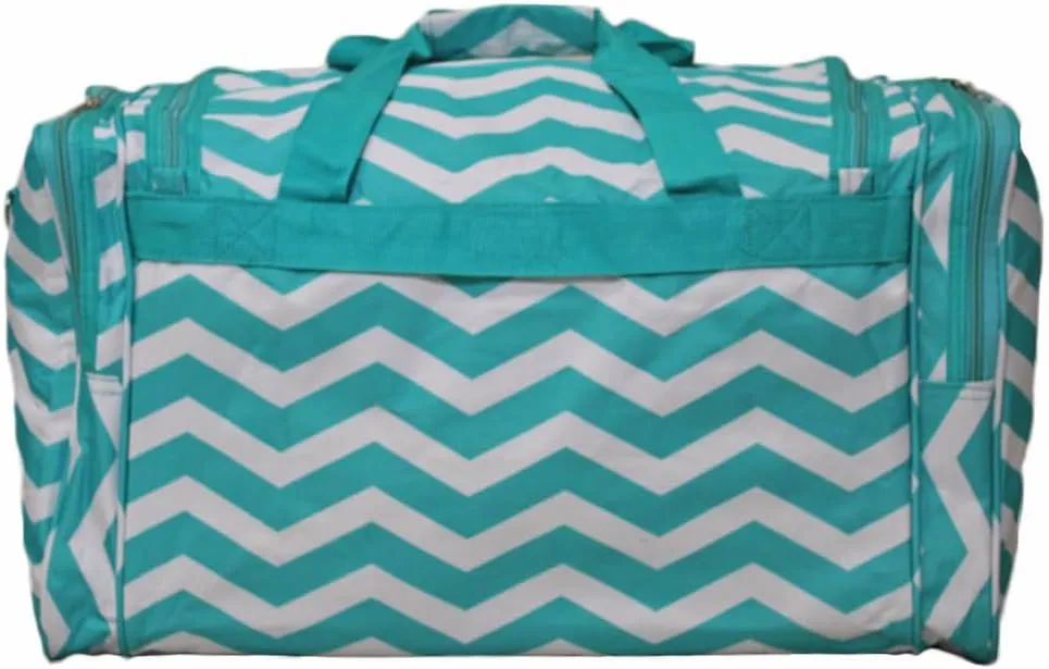 World Traveler Chevron 22" Carry-On Duffel Bag – Lightweight Polyester with Adjustable Shoulder Strap