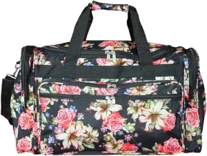 World Traveler Floral 22" Carry-On Duffel Bag – Lightweight Durable Polyester with Adjustable Shoulder Strap