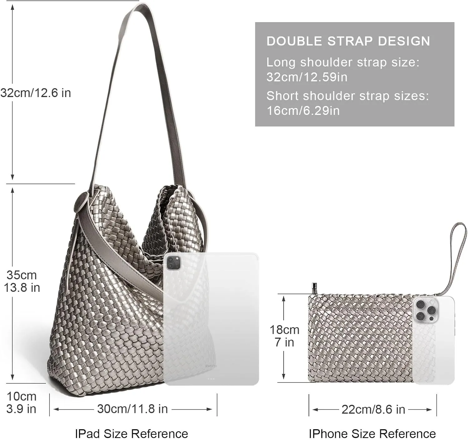 Woven Leather Tote Bag for Women Large Woven purses shoulder bag Fashion Shopping Travel Handbags
