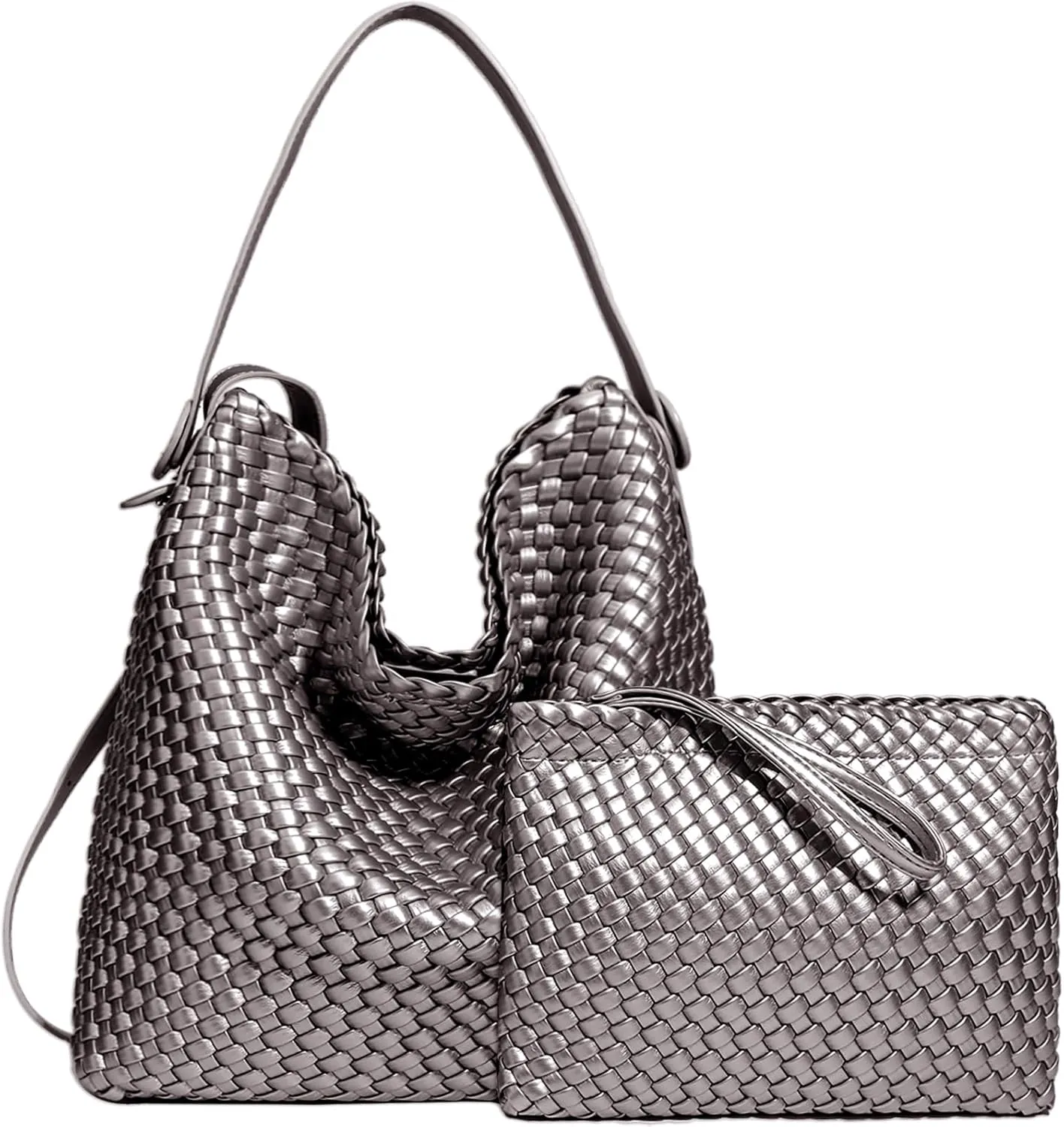Woven Leather Tote Bag for Women Large Woven purses shoulder bag Fashion Shopping Travel Handbags