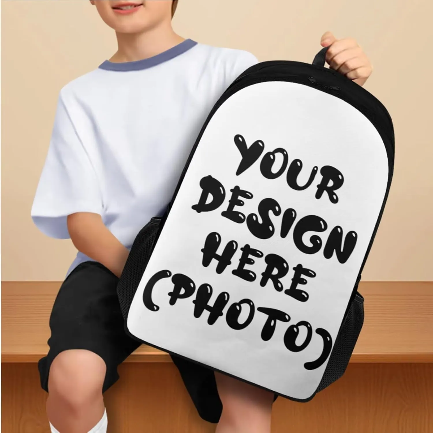 YEXIATODO Customized Kids School Supplies Backpack Set for 6-8 Years Teen Girls Boys School Book Bag with Lunch Box Pencil Case 4 in 1 for Elementary Middle Students Back Packs
