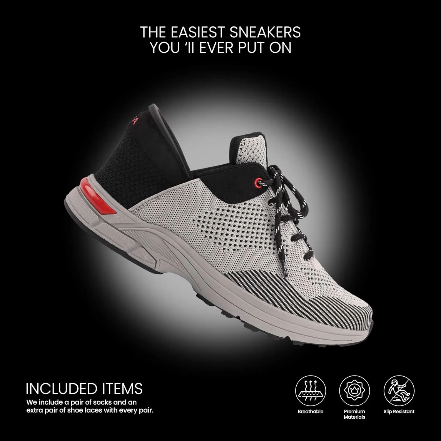 ZEBA Hands Free Slip on Sneakers for Men - Step Up Your Comfort and Style with Perfect Walking Shoes and Fashion Sneakers