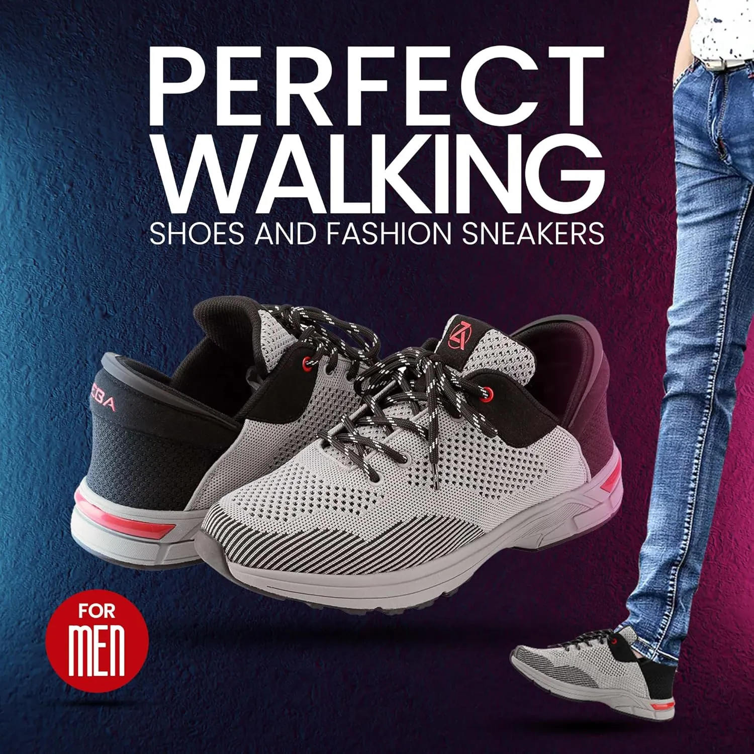 ZEBA Hands Free Slip on Sneakers for Men - Step Up Your Comfort and Style with Perfect Walking Shoes and Fashion Sneakers